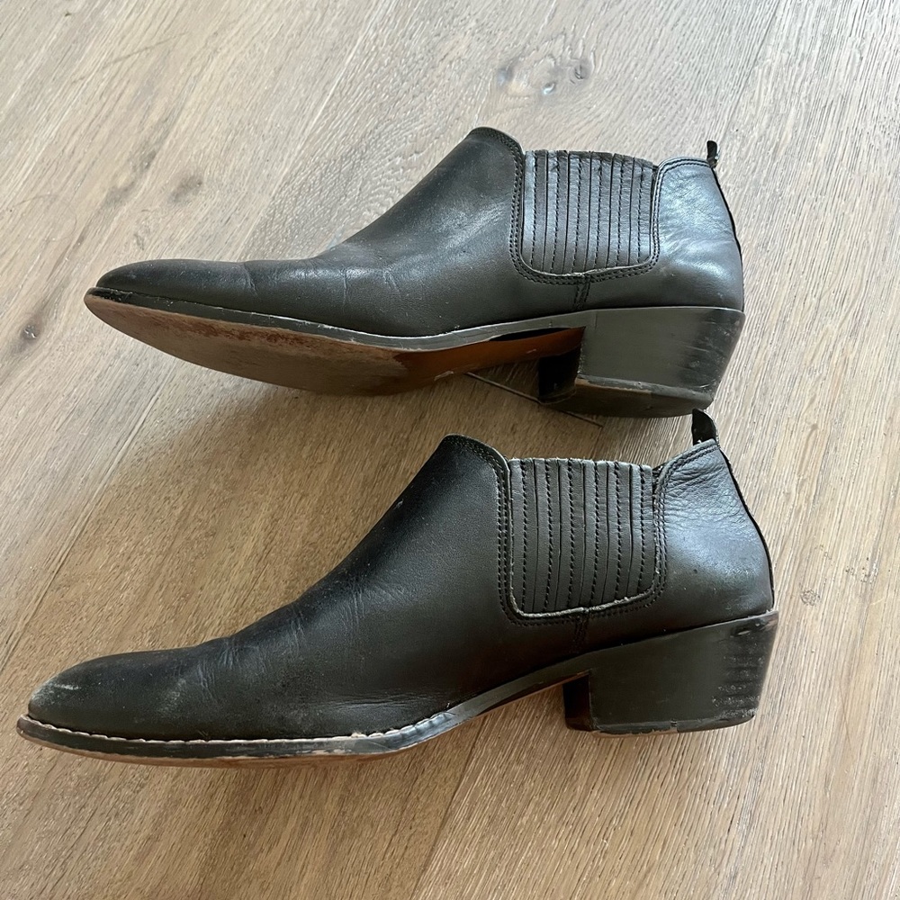 COACH Black Leather Booties / Ankle Boots